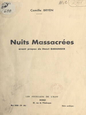 cover image of Nuits massacrées